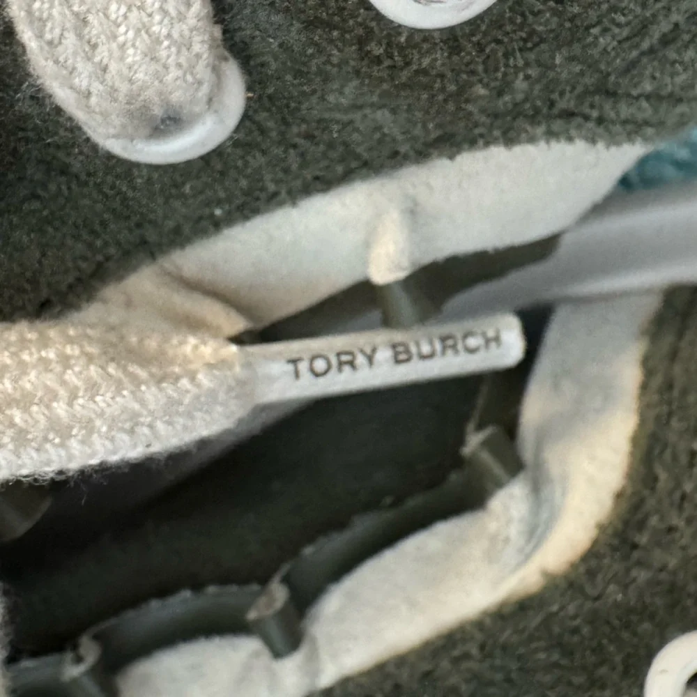 Tory Burch Olive Suede Sneakers
